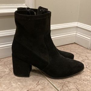 Blondo Floris Black Suede Ankle Boot